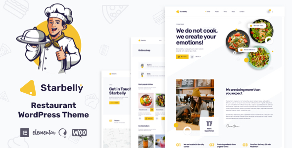 Starbelly v1.3.4 - Restaurant WordPress Theme