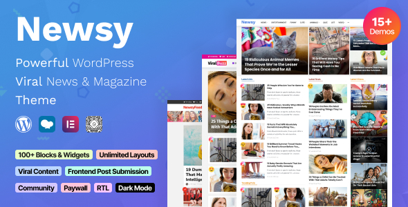 Newsy v2.5.4 - Viral News & Magazine WordPress Theme